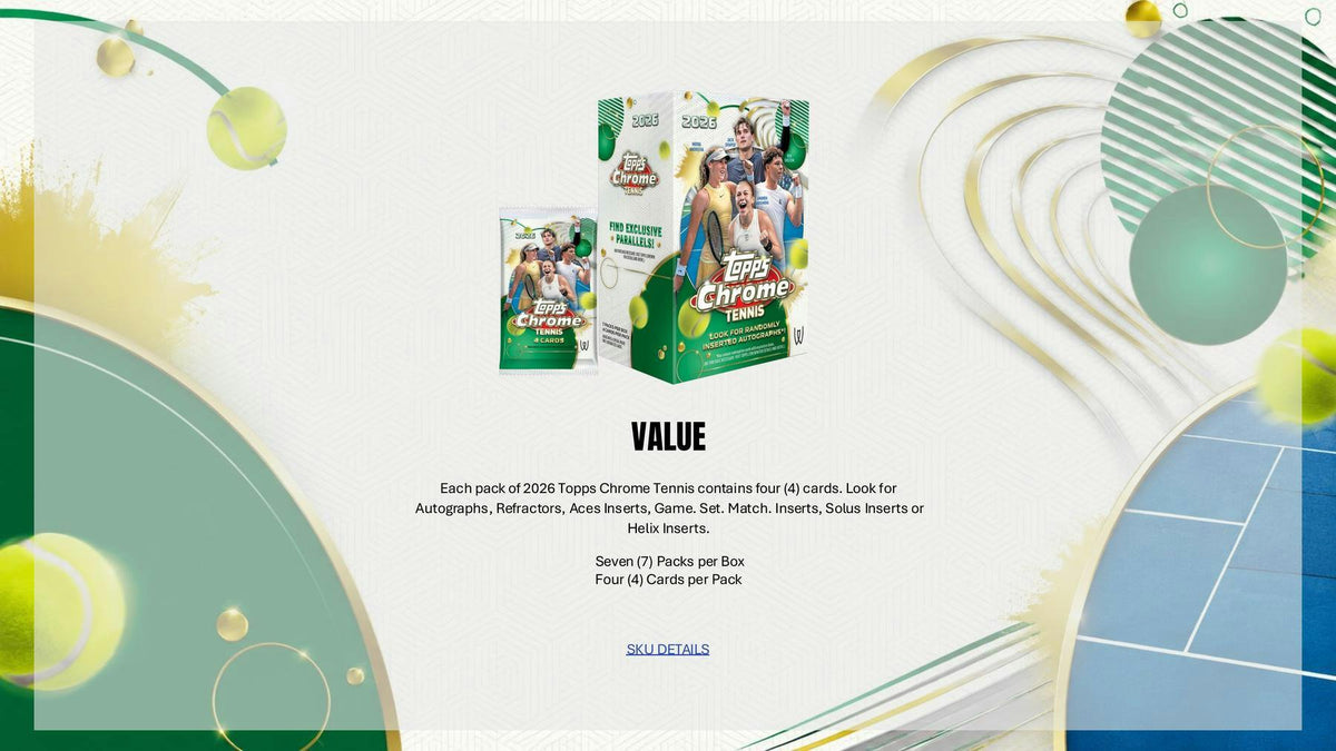 2026 Topps Chrome Tennis - Value Box configuration