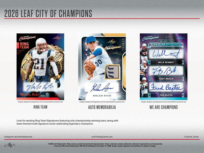 2026 Leaf City of Champions Hobby Box sell sheet 2