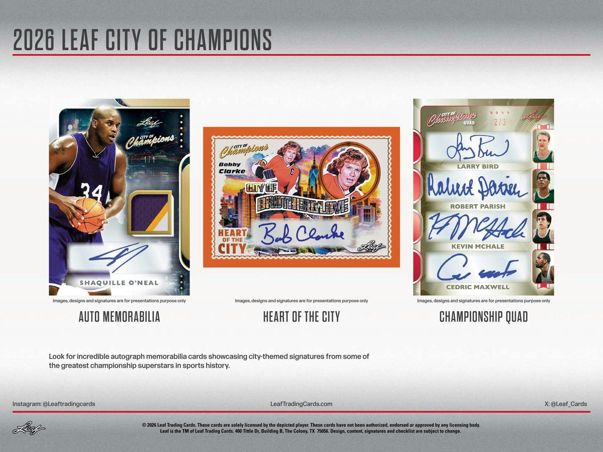 2026 Leaf City of Champions Hobby Box sell sheet 3