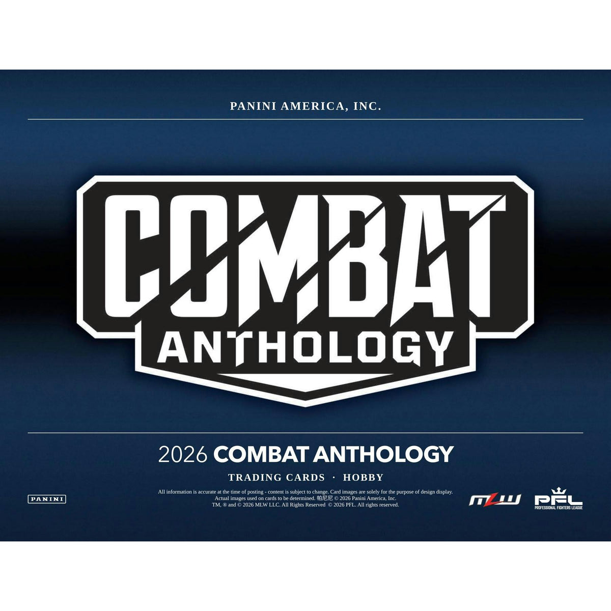 2026 Panini Combat Anthology Hobby Box sell sheet 1