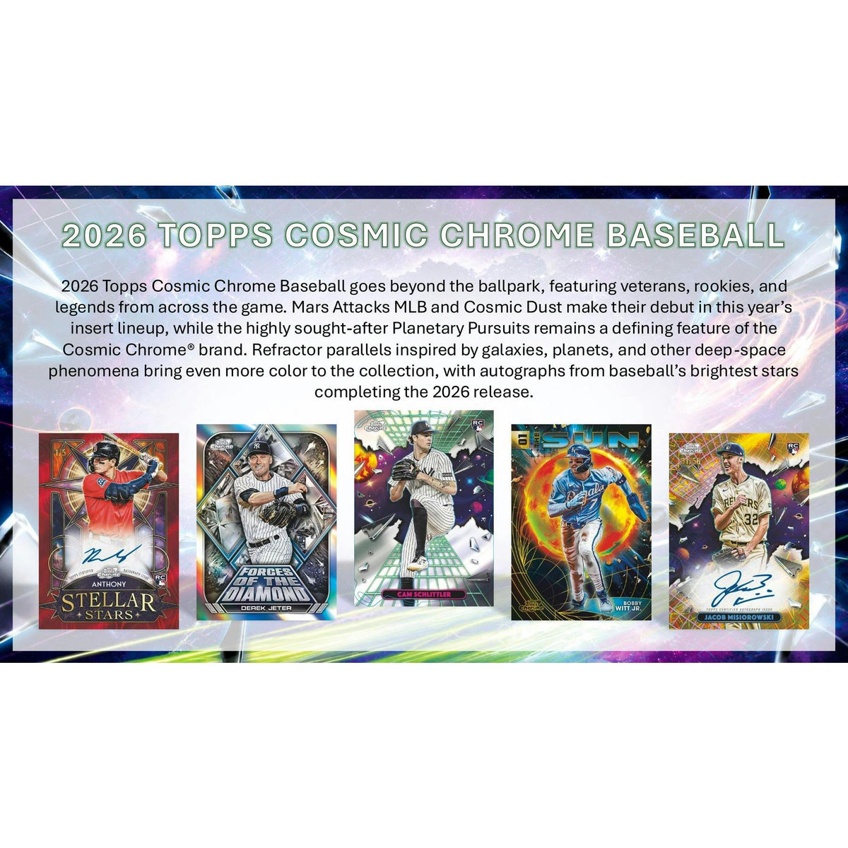 2026 Topps Cosmic Chrome Baseball Hobby Box sell sheet 2