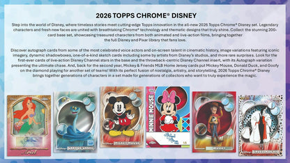 2026 Topps Chrome Disney Blaster Box | Columbia Sports Cards | Columbia Hobby - Sports Card Boxes - Toploaders - Card Savers.