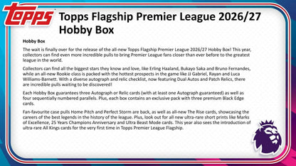 2026/27 Topps Premier League EPL Soccer Hobby Box | Columbia Hobby - Sports Card Boxes - Toploaders - Card Savers.