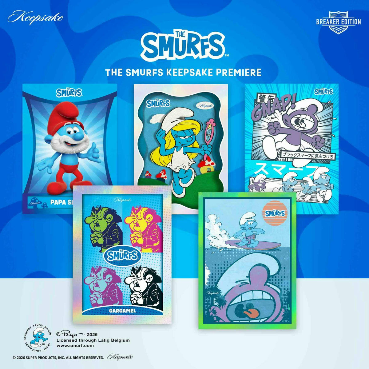 2026 Keepsake The Smurfs Premiere Breaker Box sell sheet 3