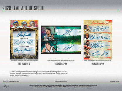 2026 Leaf Art of Sport Hobby Box | Columbia Sports Cards | Columbia Hobby - Sports Card Boxes - Toploaders - Card Savers.