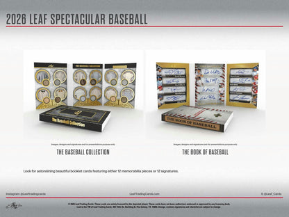 2026 Leaf Spectacular Baseball Hobby Box sell sheet 6