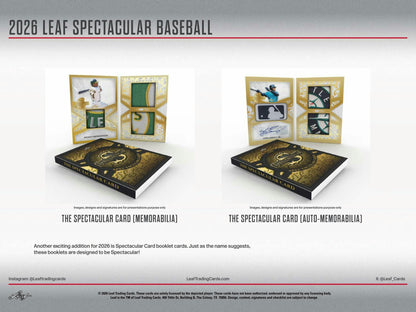 2026 Leaf Spectacular Baseball Hobby Box sell sheet 7