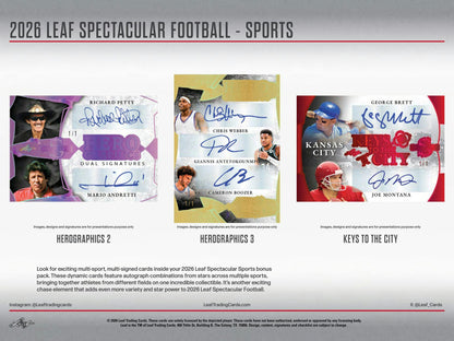 2026 Leaf Spectacular Football Hobby Box | Columbia Sports Cards | Columbia Hobby - Sports Card Boxes - Toploaders - Card Savers.