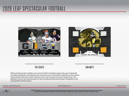 2026 Leaf Spectacular Football Hobby Box | Columbia Sports Cards | Columbia Hobby - Sports Card Boxes - Toploaders - Card Savers.