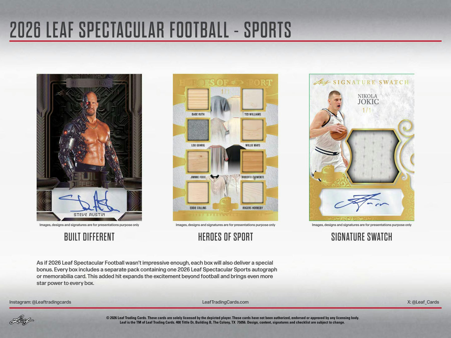 2026 Leaf Spectacular Football Hobby Box | Columbia Sports Cards | Columbia Hobby - Sports Card Boxes - Toploaders - Card Savers.