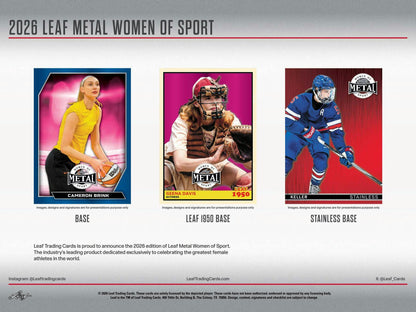 2026 Leaf Metal Women of Sport Hobby Box | Columbia Sports Cards.