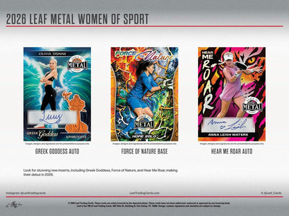 2026 Leaf Metal Women of Sport Hobby Box | Columbia Sports Cards.