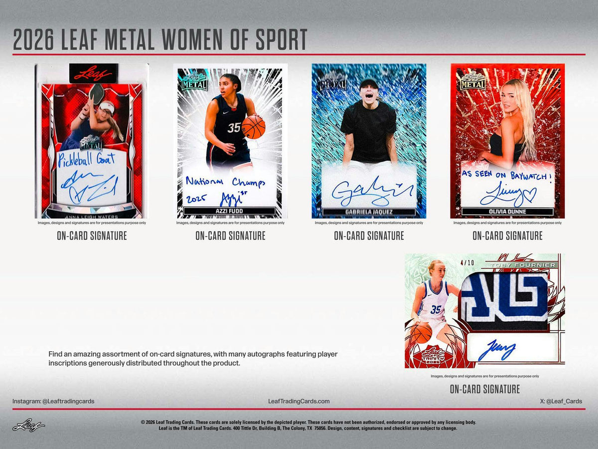 2026 Leaf Metal Women of Sport Hobby Box | Columbia Sports Cards.