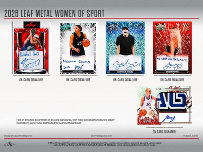 2026 Leaf Metal Women of Sport Hobby Box | Columbia Sports Cards.