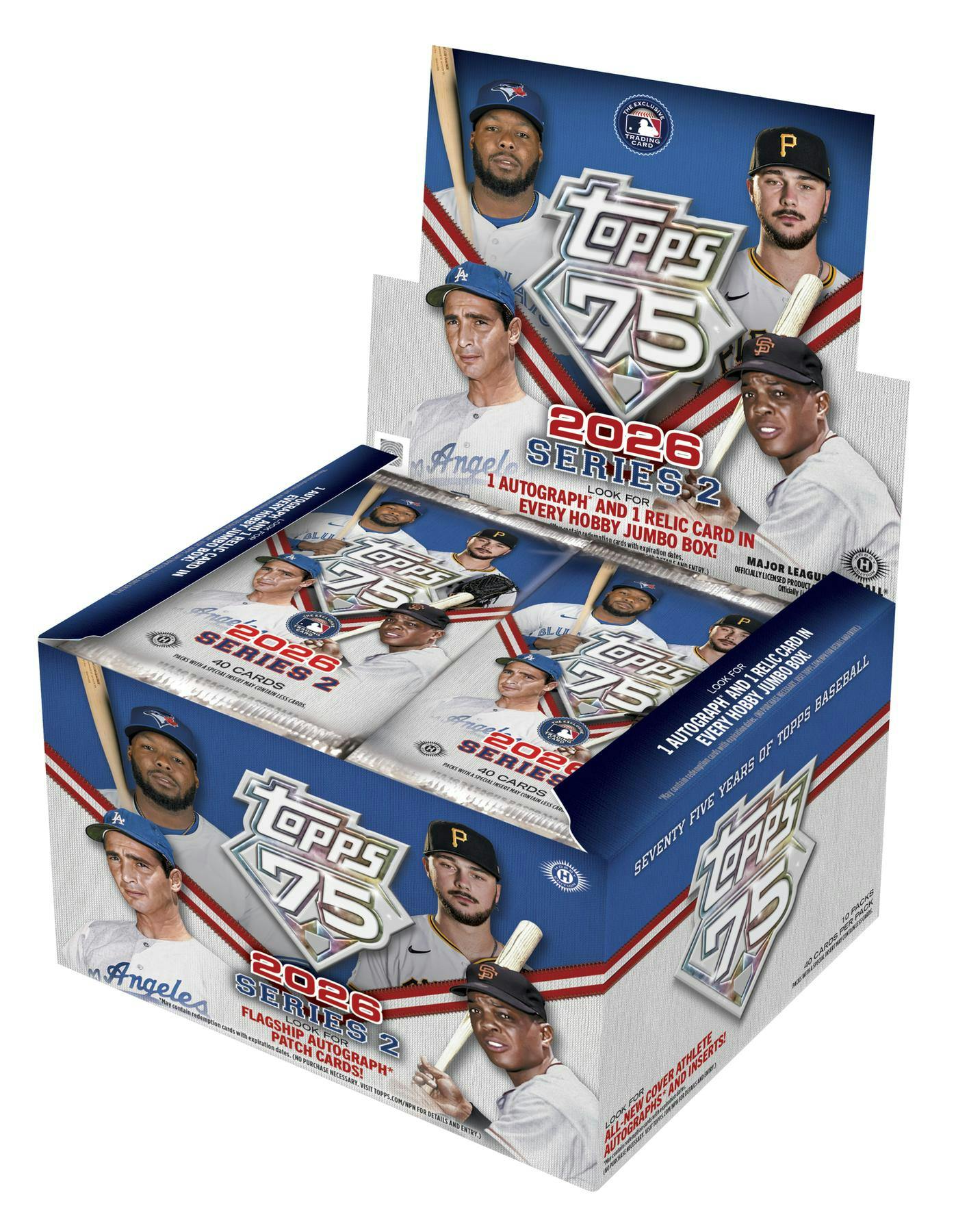 2026 Topps Series 2 Baseball Hobby Jumbo Box
Topps Series 2 Baseball 2026 Jumbo Hobby Box
2026 Topps Baseball Series 2 Jumbo Box with Autograph and Relic
Topps 75 Years Anniversary Baseball Card