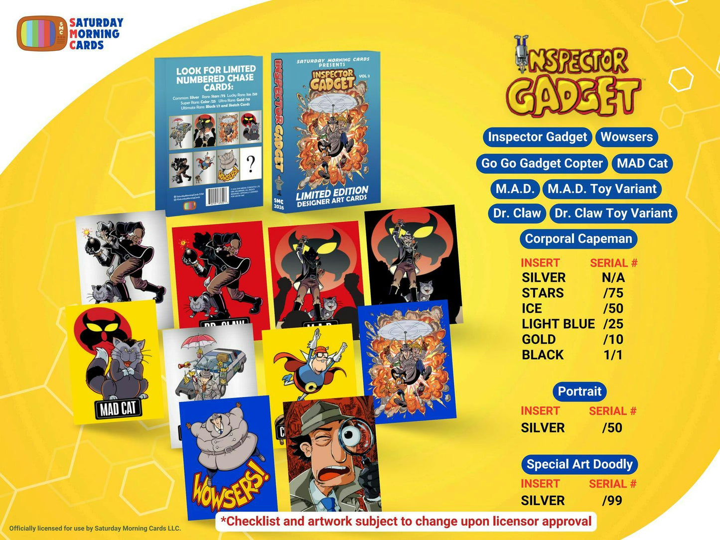 2026 Saturday Morning Cards Inspector Gadget Volume 2 Hobby Box | Columbia Hobby - Sports Card Boxes - Toploaders - Card Savers.