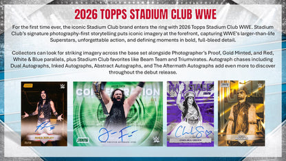 2026 Topps Stadium Club WWE Wrestling Blaster Box sell sheet 2