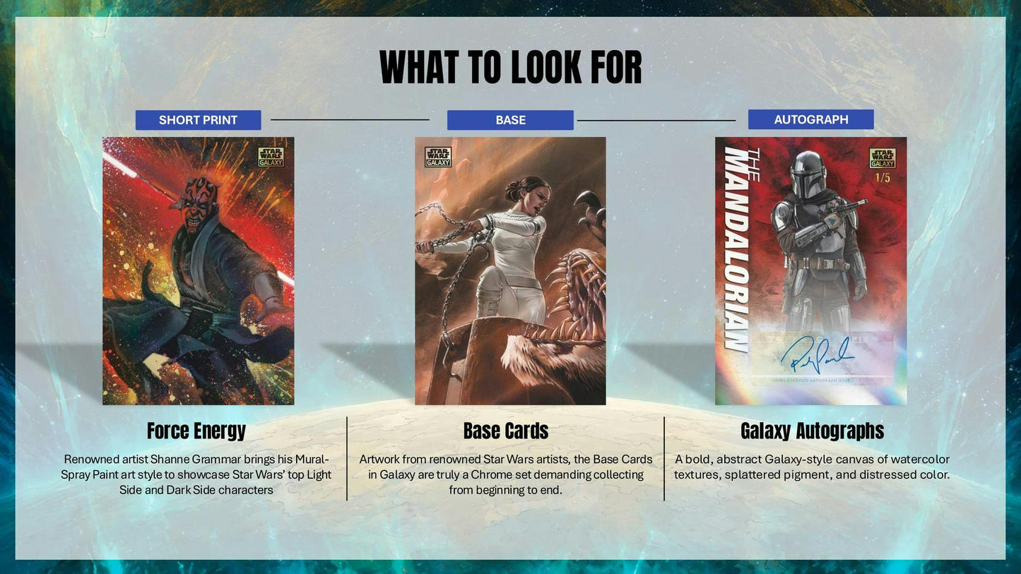 2026 Topps Star Wars Chrome Galaxy Hobby Box | Columbia Sports Cards | Columbia Hobby - Sports Card Boxes - Toploaders - Card Savers.
