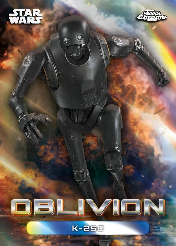 2026 Topps Star Wars Chrome - sample card: K-2SO Oblivion insert