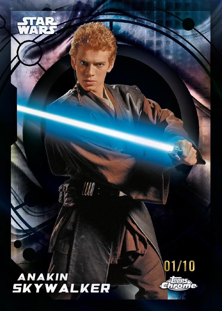 2026 Topps Star Wars Chrome - sample card: Anakin Skywalker parallel numbered /10