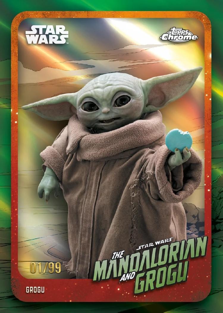 2026 Topps Star Wars Chrome - sample card: Grogu The Mandalorian and Grogu insert