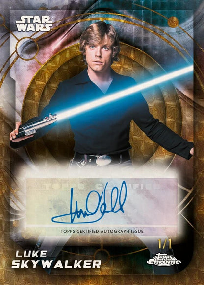 2026 Topps Star Wars Chrome - sample card: Luke Skywalker autograph