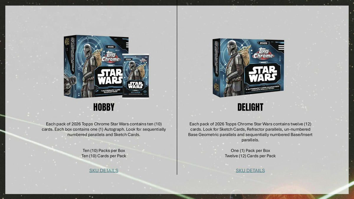 2026 Topps Star Wars Chrome - Hobby and Delight box configurations
