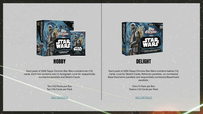 2026 Topps Star Wars Chrome - Hobby and Delight box configurations