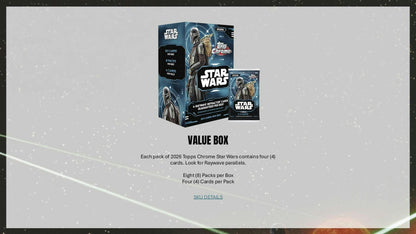 2026 Topps Star Wars Chrome - Value Box configuration