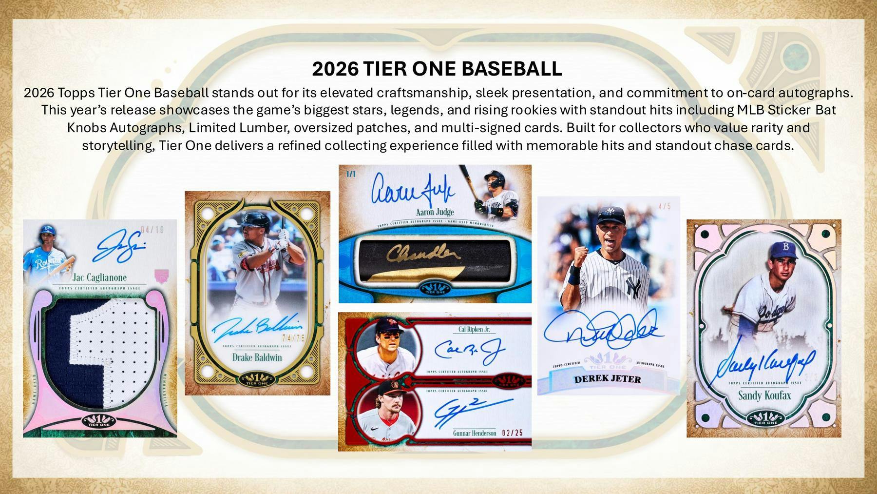 2026 Topps Tier One Baseball Hobby Box | Columbia Sports Cards | Columbia Hobby - Sports Card Boxes - Toploaders - Card Savers.