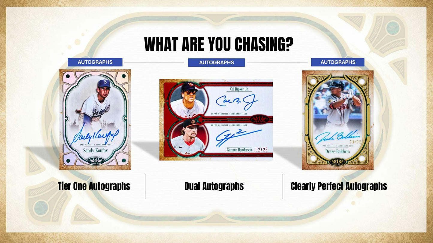 2026 Topps Tier One Baseball Hobby Box | Columbia Sports Cards | Columbia Hobby - Sports Card Boxes - Toploaders - Card Savers.