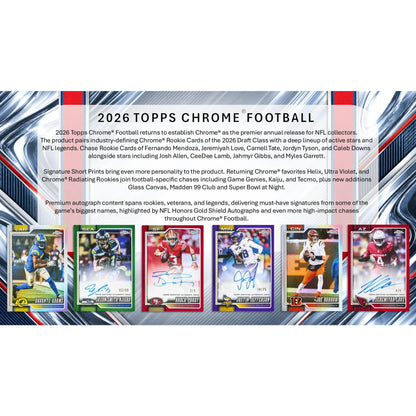 2026 Topps Chrome Football Mega Box sell sheet 2