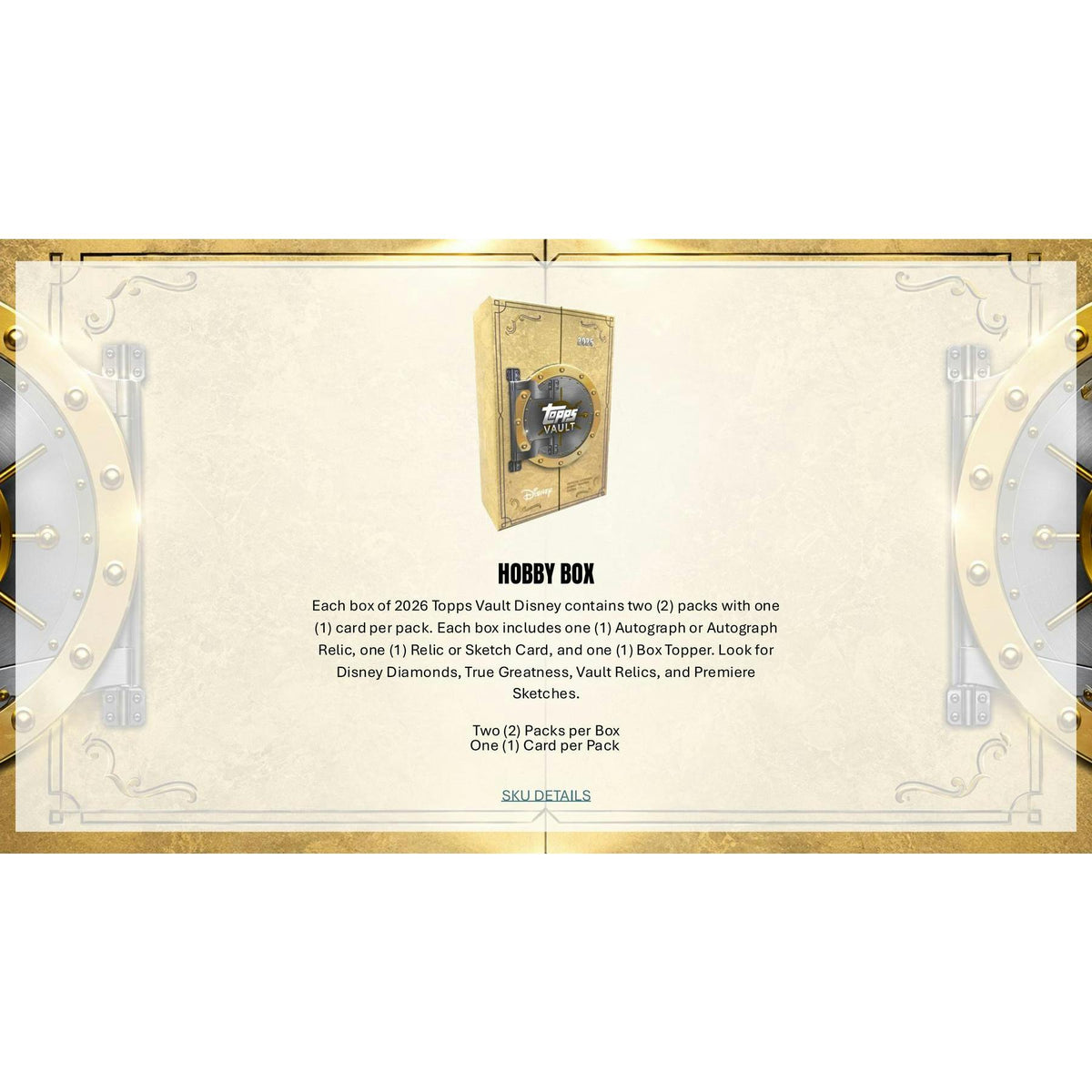 2026 Topps Vault Disney Hobby Box sell sheet 3