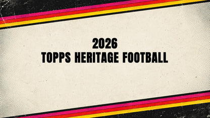 2026 Topps Heritage Football Mega Box sell sheet 1