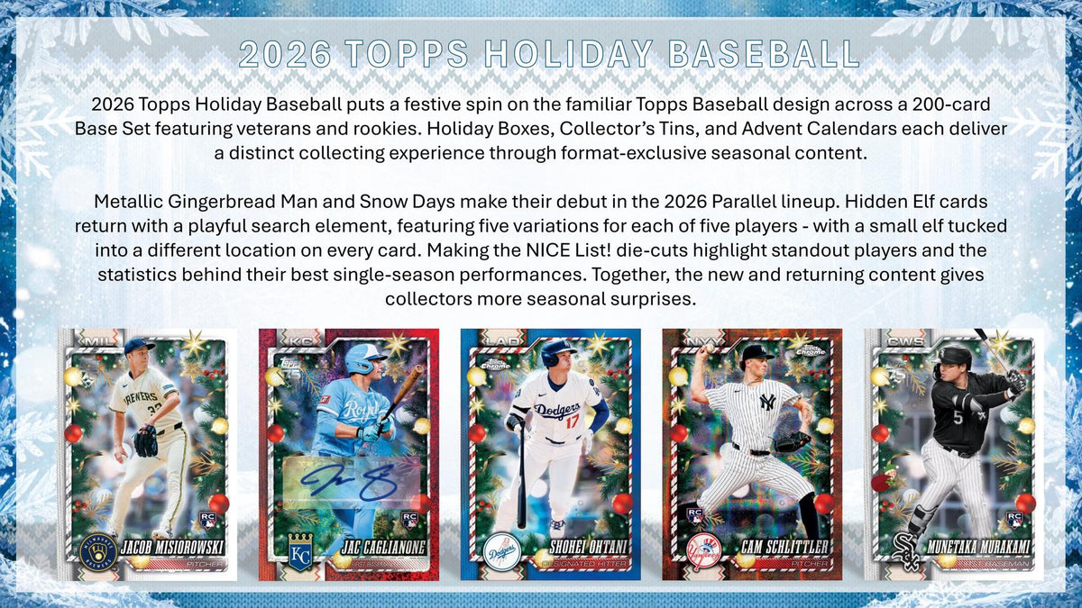 2026 Topps Holiday Baseball Advent Calendar Box sell sheet 2