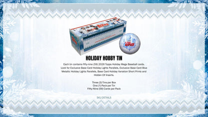 2026 Topps Holiday Baseball Hobby Collector 3-Tin Box sell sheet 3