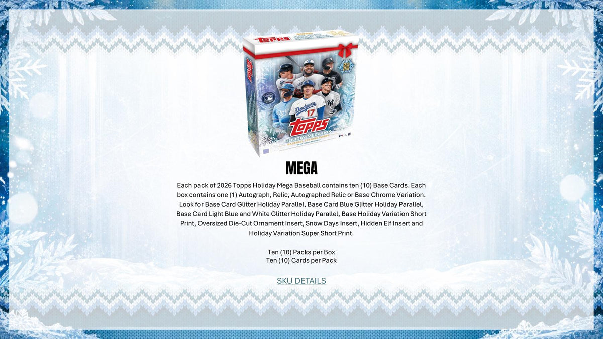 2026 Topps Holiday Baseball Mega Box sell sheet 4