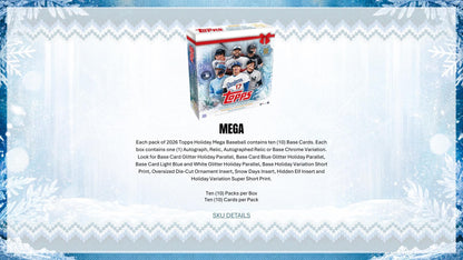 2026 Topps Holiday Baseball Hobby Collector 3-Tin Box sell sheet 4