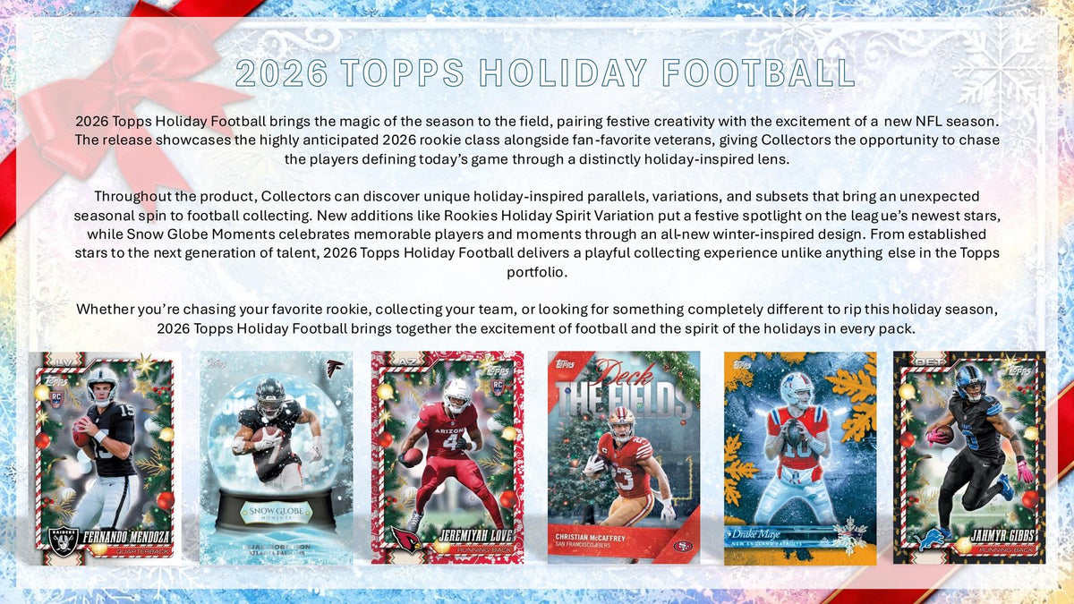 2026 Topps Holiday Football Mega Box sell sheet 2