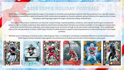 2026 Topps Holiday Football Mega Box sell sheet 2