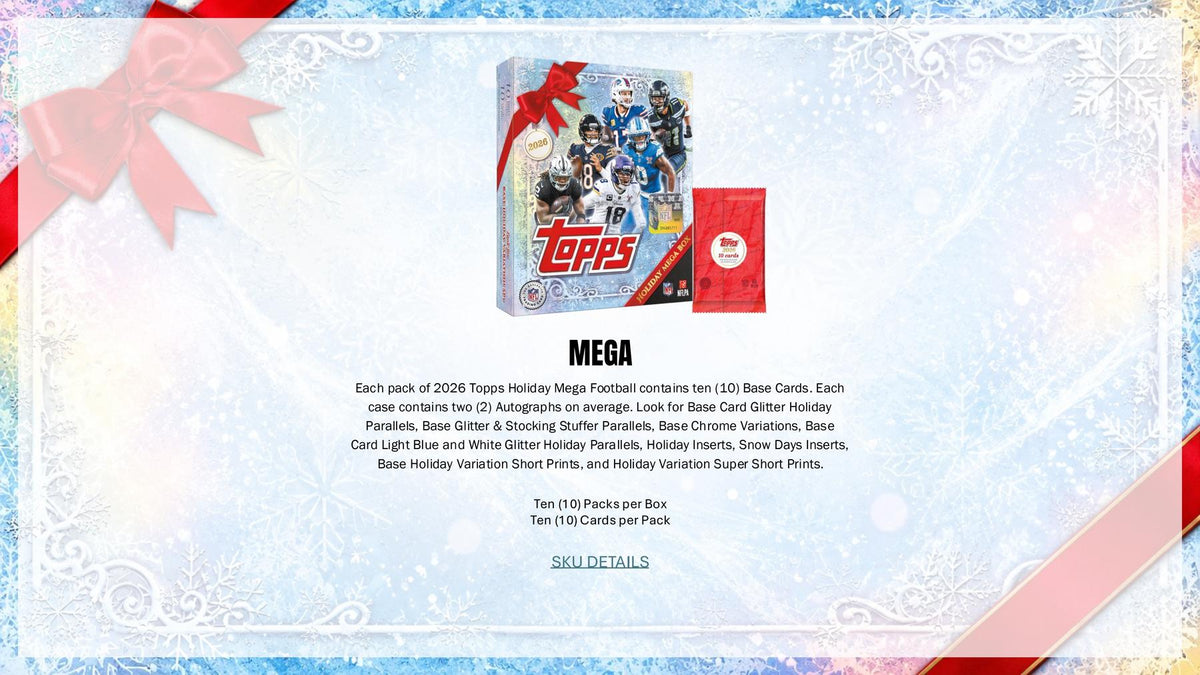 2026 Topps Holiday Football Mega Box sell sheet 3