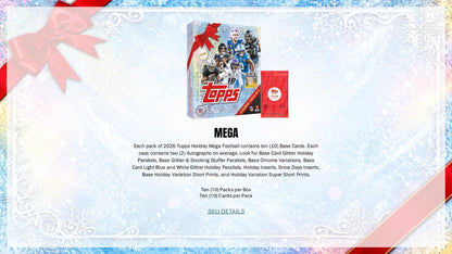 2026 Topps Holiday Football Mega Box sell sheet 3