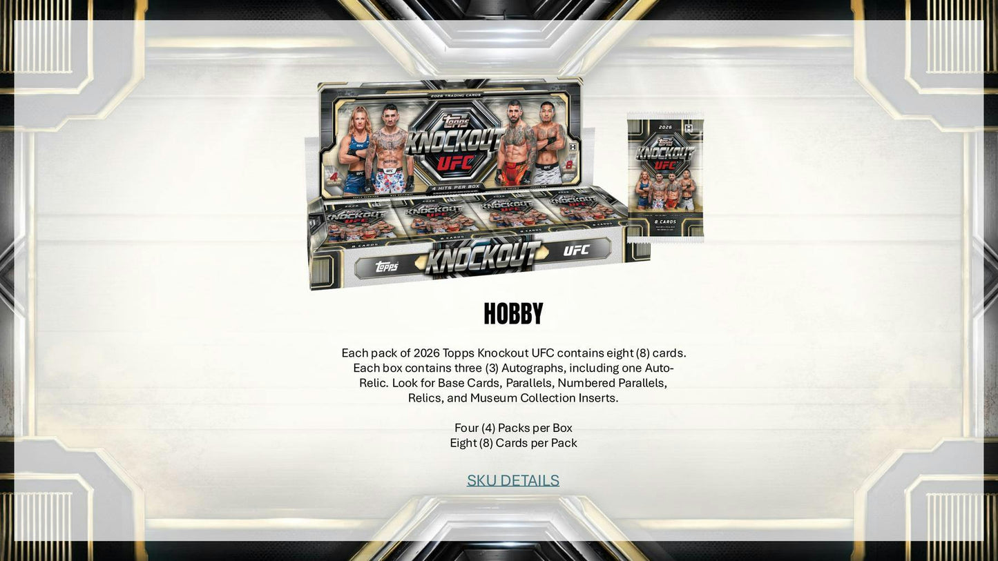 2026 Topps Knockout UFC Hobby Box | Columbia Sports Cards | Columbia Hobby - Sports Card Boxes - Toploaders - Card Savers.