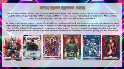 2026 Topps Marvel Neon Mega Box sell sheet 2