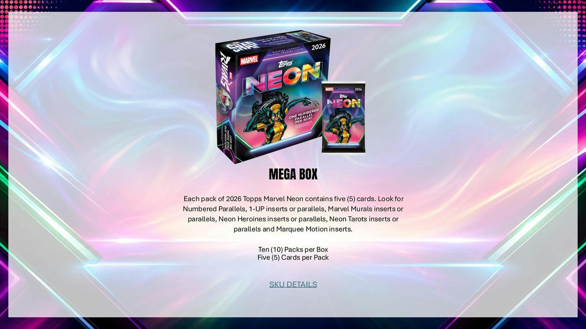 2026 Topps Marvel Neon Hobby Box sell sheet 5