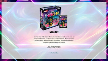 2026 Topps Marvel Neon Hobby Box sell sheet 5