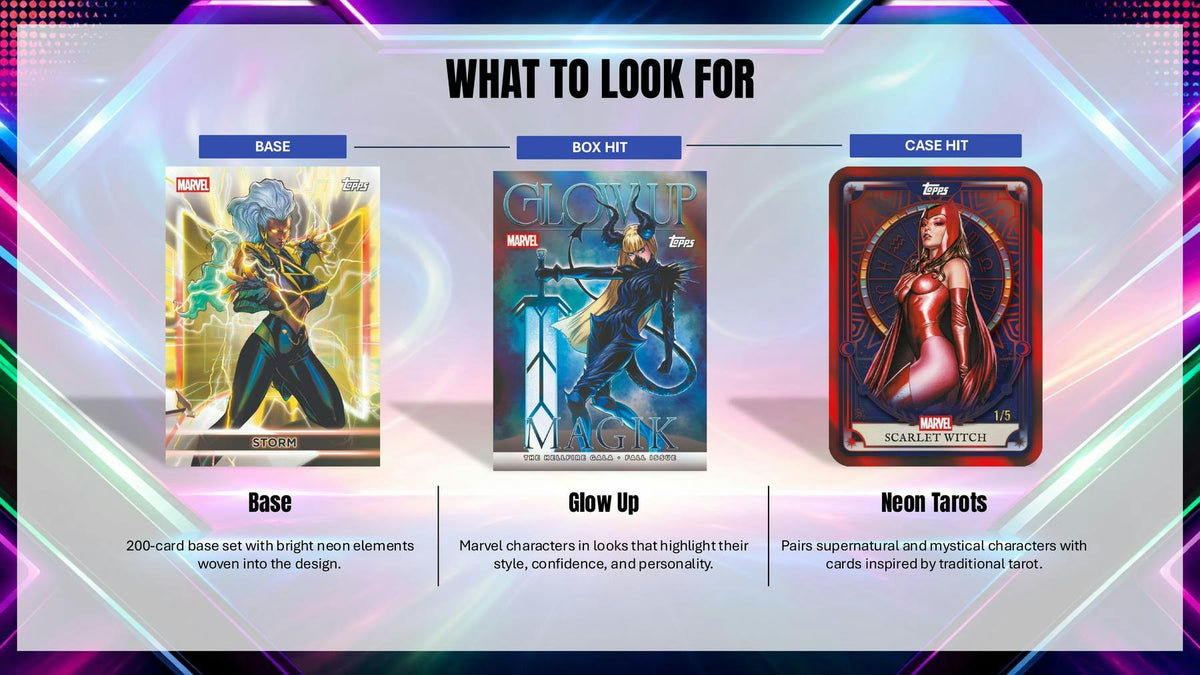 2026 Topps Marvel Neon Hobby Box sell sheet 6
