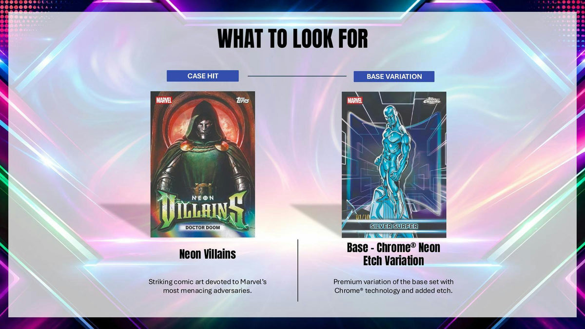 2026 Topps Marvel Neon Hobby Box sell sheet 7