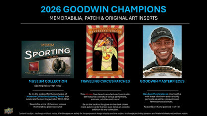 2026 Upper Deck Goodwin Champions Hobby Box | Columbia Sports Cards | Columbia Hobby - Sports Card Boxes - Toploaders - Card Savers.