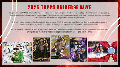 2026 Topps WWE Universe Wrestling Blaster Box | Columbia Hobby - Sports Card Boxes - Toploaders - Card Savers.